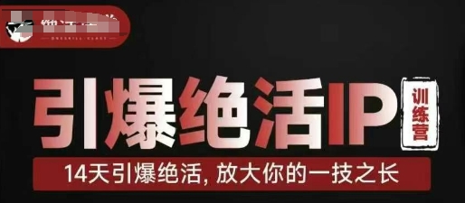 引爆绝活IP训练营，14天引爆绝活，放大你的一技之长-众创网
